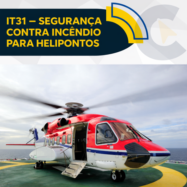 Helicóptero em heliponto no mar